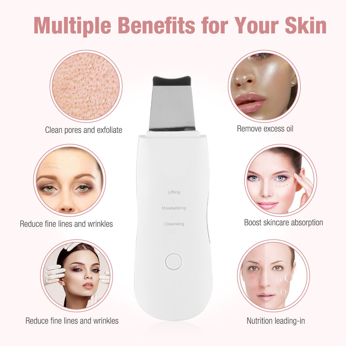 Ultrasonic Facial Scrubber Pore Cleaner