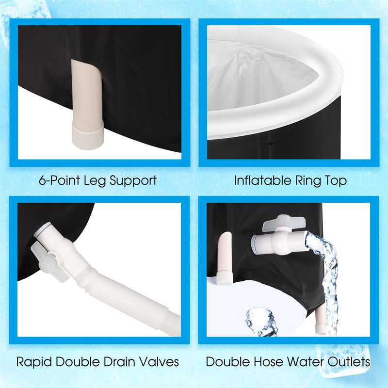 Versatile Foldable Design Inflatable Ice Bath with Air Ring