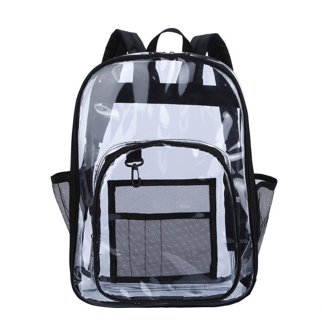 Transparent PVC Set Waterproof Backpack Unisex Large Capacity