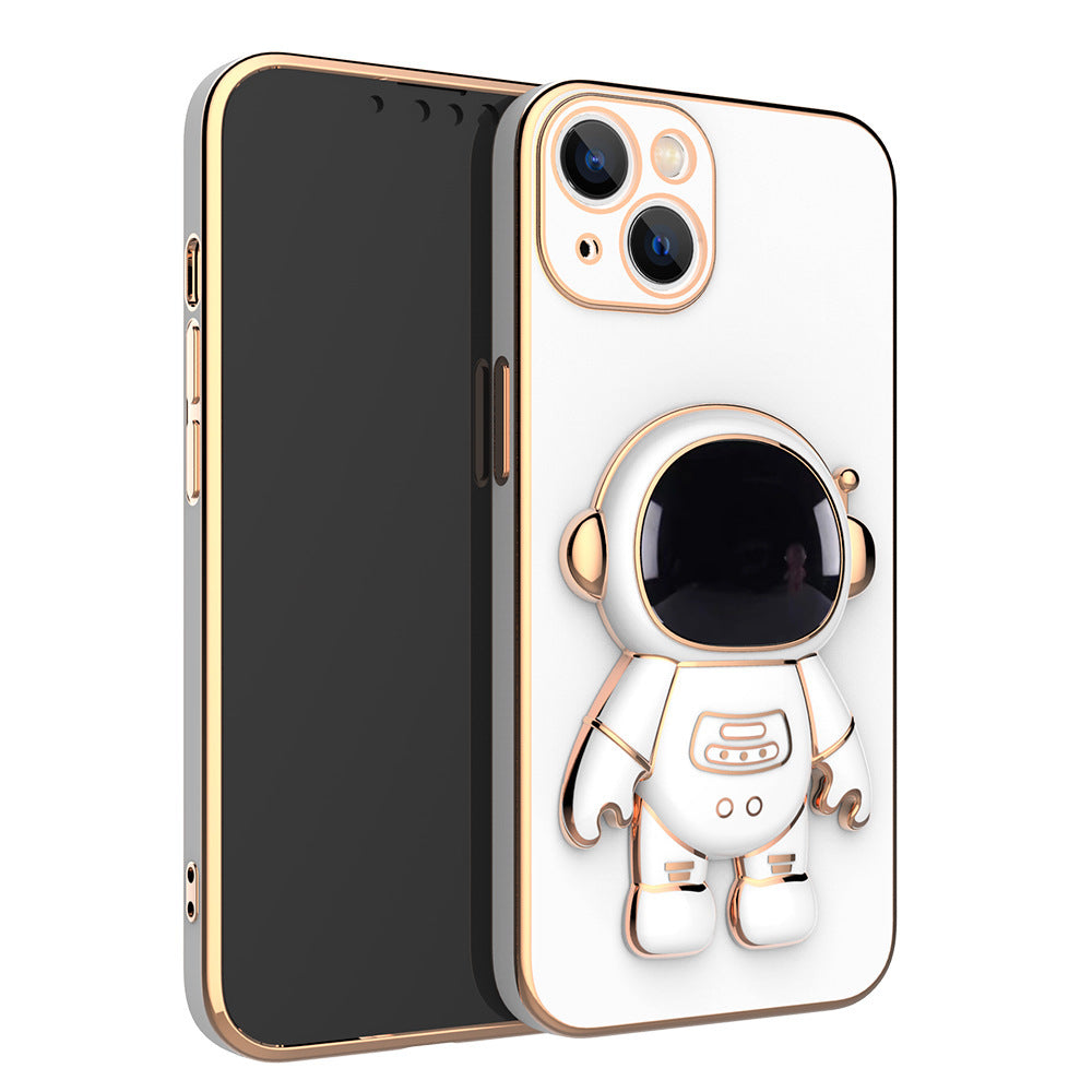 3D Astronaut Phone Case with Anti-Drop Electroplating Bracket