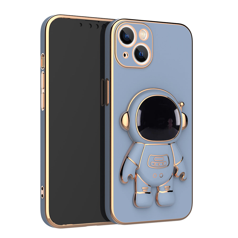 3D Astronaut Phone Case with Anti-Drop Electroplating Bracket