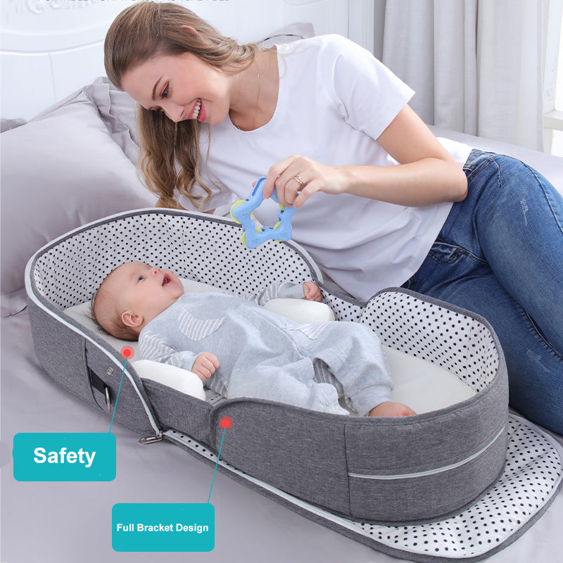 Portable Removable Folding Baby Crib Mommy Bag