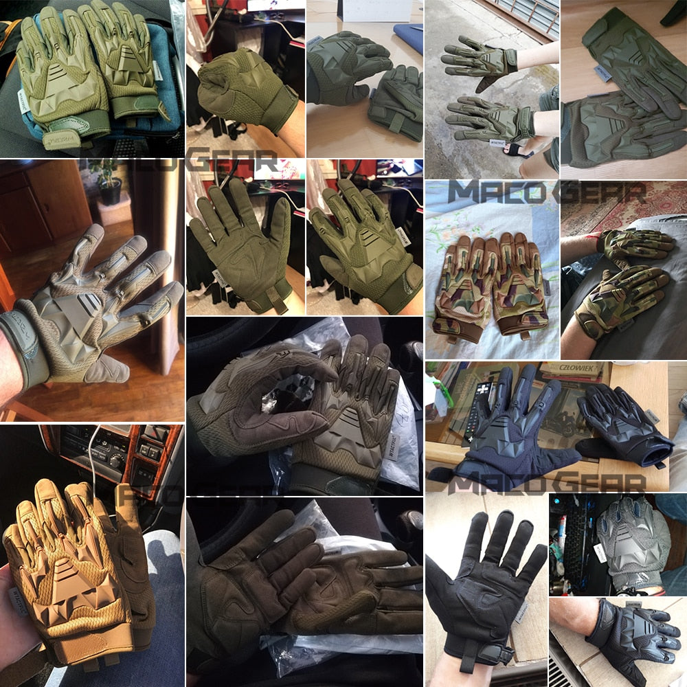 Men's Tactical Gloves - Camo Design for Military, Army, Cycling, Sport Climbing, Paintball, Shooting, Hunting, Riding, and Skiing