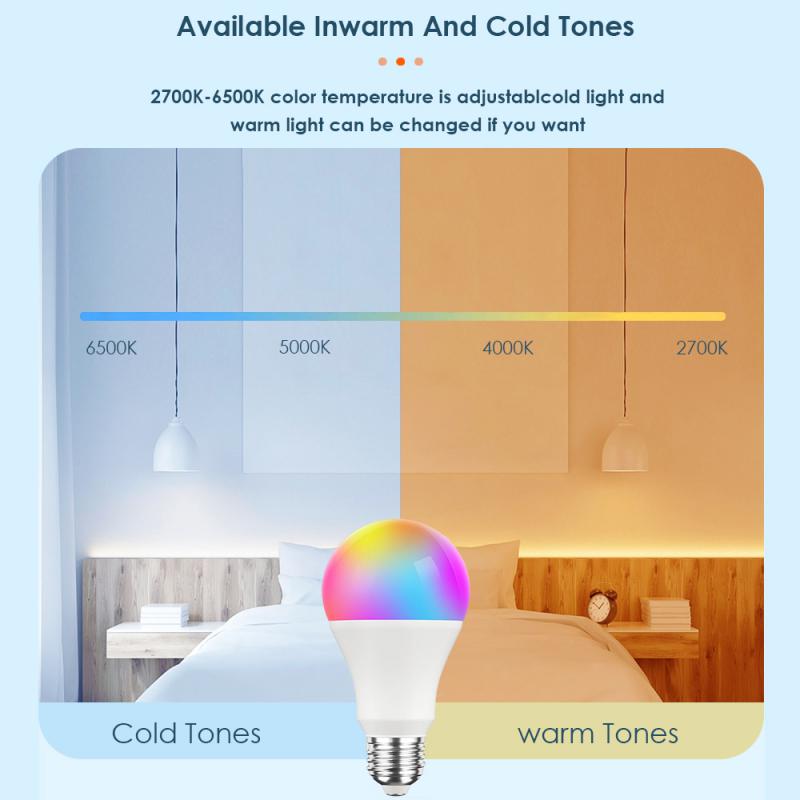 CORUI Tuya WiFi Smart Bulb! Compatible with Alexa, Google Home, and Yandex Alice, Use Tuya Smart or Smart Life App