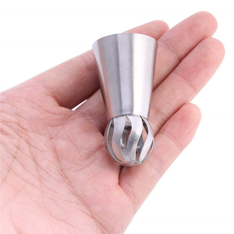 Stainless Steel Cupcake Icing Piping Nozzles with Flower Torch for Pastry Cream Decoration