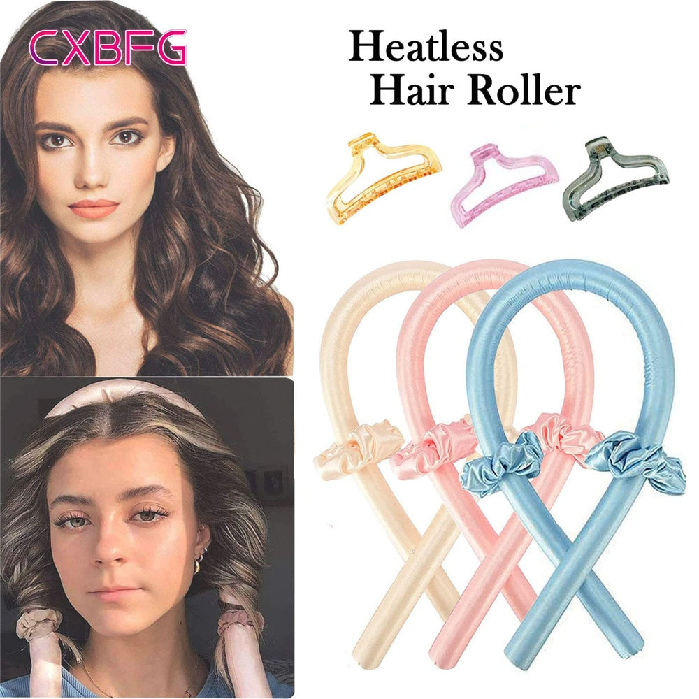 Heatless Curling Rod Silk Headband Styling Tool