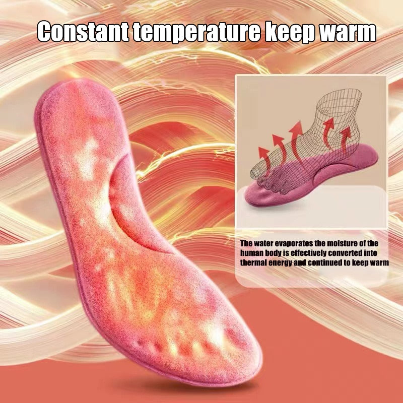 Self-heated Insole Foot Massage Thermal Thicken Memory Foam Shoe Pads