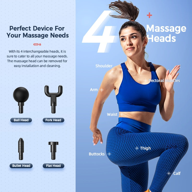 Fascia Vibration Massage Gun Percussion For Deep Tissue Muscle Body Relaxation